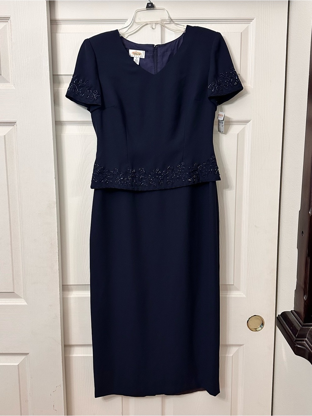 Talbots Petite Navy V-Neck Dress